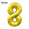 Novo Balão Digital Grande de 40 polegadas Versão Americana 0-9 Imitação de Alumínio Americano Balão para Arranjo de Festa de Aniversário Festa de Balões