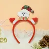 1 peça - Faixa de Cabelo de Desenho Animado de Natal, Não Tecido Vermelho, Decoração de Pelúcia, Acessório para Festa de Feriado