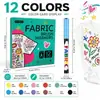 Plumas Populares Transfronterizas para Tela, Plumas de Pintura para Tela, Lavables y que No se Desvanecen, Marcadores de Graffiti para Ropa Pintada a Mano con Bricolaje, Lienzo
