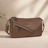 Bolso tipo almohada vintage de cuero suave más vendido transfronterizo, nuevo y moderno bolso de hombro y cruzado de doble capa de gran capacidad para mujeres de mediana edad