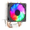 Radiador de CPU de doble tubo de cobre Wanjiafeng Wolf, ventilador de CPU para computadora de escritorio ultra silencioso con doble tubo de calor de 9 cm