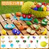 Caja de Almacenamiento de Manzana Navideña Juguetes de Casa de Juego de Simulación Chicing de Frutas para Niños Frutas y Verduras Durian Descamable