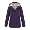 2026 Novo Estilo Jaqueta Corta-Vento com Capuz Feminina para Primavera e Outono Jaqueta Repelente à Água com Forro de Fleece Composto Tamanho Europeu e Americano Cardigan com Zíper de Manga Longa
