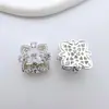 Cobre Chapado en Oro Incrustado con Circonita Cuentas Espaciadoras de Múltiples Agujeros Pulsera de Cristal Hecha a Mano para Bricolaje Collar de Perlas Joyería Accesorios de Cuentas