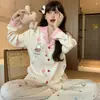 Pijama para Mujer Más Vendido 2026 Nuevo Primavera, Otoño e Invierno Algodón Nube Manga Larga Delgado Dibujos Animados Lindo Conjunto de Ropa de Casa