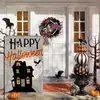 Bandeira de jardim Temu de Halloween transfronteiriça, uma decoração criativa de poliéster estampada para ambientes festivos de jardim e quintal, usada como pano de fundo ou bandeira para pendurar