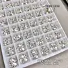 Acessórios de Diamante Flash K9 de Alta Qualidade Sem Base para Nail Art, Peças de Decoração de Unha Retangulares e Ovais Full Diamond Brancas Feitas à Mão