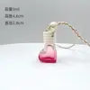 Frasco de Perfume para Carro em Formato de Coração, Difusor de Aroma de Vidro Colorido, Difusor de Varetas Sem Chama com Alça para Pendurar, Decoração de Interior de Carro