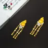 Pendientes Antiguos de Oro Arena Calabaza Cepillada 3 Pendientes con Borlas de Gota de Agua Pendientes con Borlas de Gota de Agua para Mujer Envío Directo