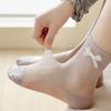 Calcetines con Lazo para Niñas Verano Malla Fina Transpirable Calcetines de Cristal para Mujer Japoneses Lindos Lolita de Media Caña