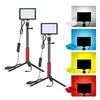 Luz de Relleno Cuadrada Tricolor con Filtros de Color Intercambiables, Luz para Fotografía de Video Transmisión en Vivo LED con Atenuación Continua