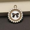Moño de Perlas Pequeño Accesorios de Moda Estilo Chanel Corazón Flor DIY Funda para Teléfono Accesorios de Joyería Collar Accesorios DIY