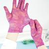 Etiqueta de viagem de verão protetor solar respirável elástico moda curto fino renda senhoras rosa dedos inteiros luvas
