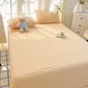 2025 Nuevo Algodón Lavado Amigable con la Piel Color Puro Cama Sábanas 200*230 Pieza Única Color Puro Cama de Estudiante Sábanas Individual y Doble