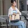Bolso Tejido de Paja para Mujer 2025 Nuevo Versátil Simple Bolso de Hombro Bolso Tote de Gran Capacidad Bolso Tejido Bolso de Playa Portátil