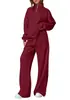 Estación Independiente Conjunto Casual de Dos Piezas para Mujer 2026 Primavera/Otoño Sudadera con Media Cremallera Pantalones de Pierna Recta Ropa Deportiva Conjunto de Viaje