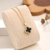 Collar acero titanio no se desvanece moda para mujer collar simple para mujer que combina con todo joyería de alto sentido accesorios Yiwu