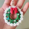 Pingente Chaveiro de Natal Transfronteiriço Bolsa de Crochê em Lã Feita à Mão Pendurada Festival Acabado Criativo Pequeno Presente Presente