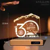 Lámpara de noche de cristal estilo celebridad para dormitorio, decoración, un regalo para niñas, mejores amigas, novias en aniversarios o cumpleaños