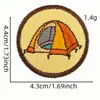Nuevo Parche de Tela Bordado de Aventura al Aire Libre de Dibujos Animados Parche Redondo Insignia Parche Accesorios Bordado por Computadora Accesorios para Ropa en Stock