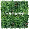 Decoración de Pared de Plantas Simuladas Césped Artificial de Eucalipto para Exteriores Pared de Plantas Verdes Césped Artificial Pared de Fondo Imagen de Pared