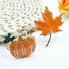 Venta Caliente Transfronteriza Nuevo Hotel Decoración de Halloween Anillo para Servilletas Hoja de Arce Naranja Hebilla para Servilletas Calabaza Fabricante Venta al Por Mayor