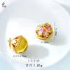 Acessórios de Sino DIY para Atrair Riqueza e Boa Sorte, Pingente Tradicional de Ouro de Areia com Som, Pingente Banhado a Ouro de Cobre com a Palavra '' em Estilo Doce