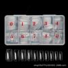 Caja de 500 Piezas de Uñas Postizas, Puntas Francesas, Pegatinas para Uñas, Puntas de Uña de Cobertura Parcial, Puntas de Uña Falsas, Transparentes y Naturales