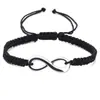 Pulsera tejida a mano de 8 caracteres transfronteriza pulsera tejida de amor infinito de 8 caracteres pulsera de nudo plano cuerda de mano de amistad para amantes