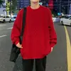 Novo suéter vermelho de outono e inverno para o ano do zodíaco, malha casual de alta qualidade masculina, suéter de Natal para casais