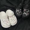 Acessórios para Sapatos Croc Transfronteiriços Flor Lua Coração Delicado Diamante Brilhante Decoração de Sapato DIY Laço Corrente Removível Fivela de Sapato