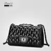 Bolso para Mujer 2025 Nuevo Estilo Coreano Gama Alta Estilo Pequeño Fragante Bolso Acolchado con Cadena Casual Versátil Popular Bolso de Hombro Cruzado