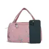 Bolsa Tote de Lona com Estampa Dourada Tecido Oxford Impermeável Bolsa de Almoço Bolsa para Celular Bolsa Feminina Bolsa de Compras para Nova Mãe