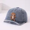 Boné de Brim Macio para Bebê Estilo Japonês e Coreano Letra Simples Boné de Baseball Moda Versátil Chapéu Infantil Comércio Exterior T689