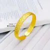 Joias folheadas a ouro em novo estilo chinês, pulseira aberta coração flor de pessegueiro sutra, imitação de ouro, design de luxo discreto de nicho, pulseira de casamento para mulheres