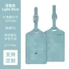 Etiqueta de equipaje de cuero PU con logo repujado personalizable para negocios transfronterizos, tipo flip vertical con tarjeta de papel impresa, pase de abordar de cuero de avión