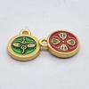 Colgante Chapado en Oro de los Cinco Dioses de la Riqueza con Diseño de Goteo de Aceite, Accesorios para Joyería DIY al por Mayor, Collar Nuevo de Estilo Chino