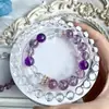 Libro Rojo Pequeño con Pulsera de Cristal Natural Amatista DIY Diseño Original de Nicho Joyería para Tocador de Niña