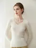 26 Nuevo Suéter de Cachemir 100% Puro Sin Costuras Otoño/Invierno para Mujer, Cuello en V Ajustado Agradable a la Piel Suéter Base de Punto