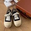 Jinmi Explosions Super Fire Platform Canvas Shoes Feminino 2023 Nova Primavera e Outono Estilo Hong Kong Estudante Sapatos Brancos Leves