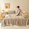 Manta Jacquard Waffle Dupla Face de Lã de Carneiro para Comércio Exterior Transfronteiriço, Manta Casual Multifuncional, Manta de Sofá para Escritório
