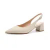 Sandalias Elegantes de Punta Descubierta sin Talón para Mujer Estilo Nuevo 2026 Correa Única Tacón Grueso Tacones Altos Piel Suave Cómodas Boca Baja Zapatos Individuales