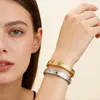 Pulsera Transfronteriza de Acero Inoxidable Europea y Americana, Pulsera de Clavo de Acero de Titanio para Mujer, No se Desvanece, Simple, Versátil, Pulsera de Moda y Elegante