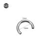 Anel de ferradura de liga de titânio G23 dente interno haste C haste de ferradura em forma de U 1.0/1.2/1.6mm haste grossa piercing joias acessórios