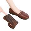 Primavera y Otoño punta redonda cuero superficie suave suela blanda cómodos no cansan los pies tacón bajo monocromáticos color sólido zapatos de abuela slip-on zapatos de mamá