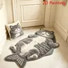 Superventas transfronterizo alfombra suave para mesita de noche de dormitorio visual 3D, tacto suave, amigable con la piel, cachemira sintética, alfombra decorativa fácil de cuidar para sala de estar, mesa de centro