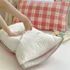 Funda de Almohada con Correa Anticaída, un Par de Fundas de Almohada Acolchadas de Algodón Grueso Lavadas Antideslizantes Absorbentes de Sudor, Funda Individual para Todas las Estaciones