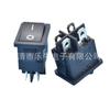 Interruptor Tipo Barco Kcd1-104 Negro 4 Pines 2 Velocidades Tamaño 15X21Mm Interruptor Basculante Giro Bronce Punto Plateado