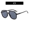 Gafas de Sol Doble Barra Forma de Sapo 2025 Nuevas Gafas de Sol Retro Celebridad de Internet Ins Europeas y Americanas Gafas de Sol para Conducir para Hombre y Mujer