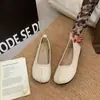 Zapatos vintage de pezuña de cerdo de suela blanda para mujer, nuevos mocasines de estilo coreano con punta redonda y suela plana para dama, colección primavera y otoño 2026